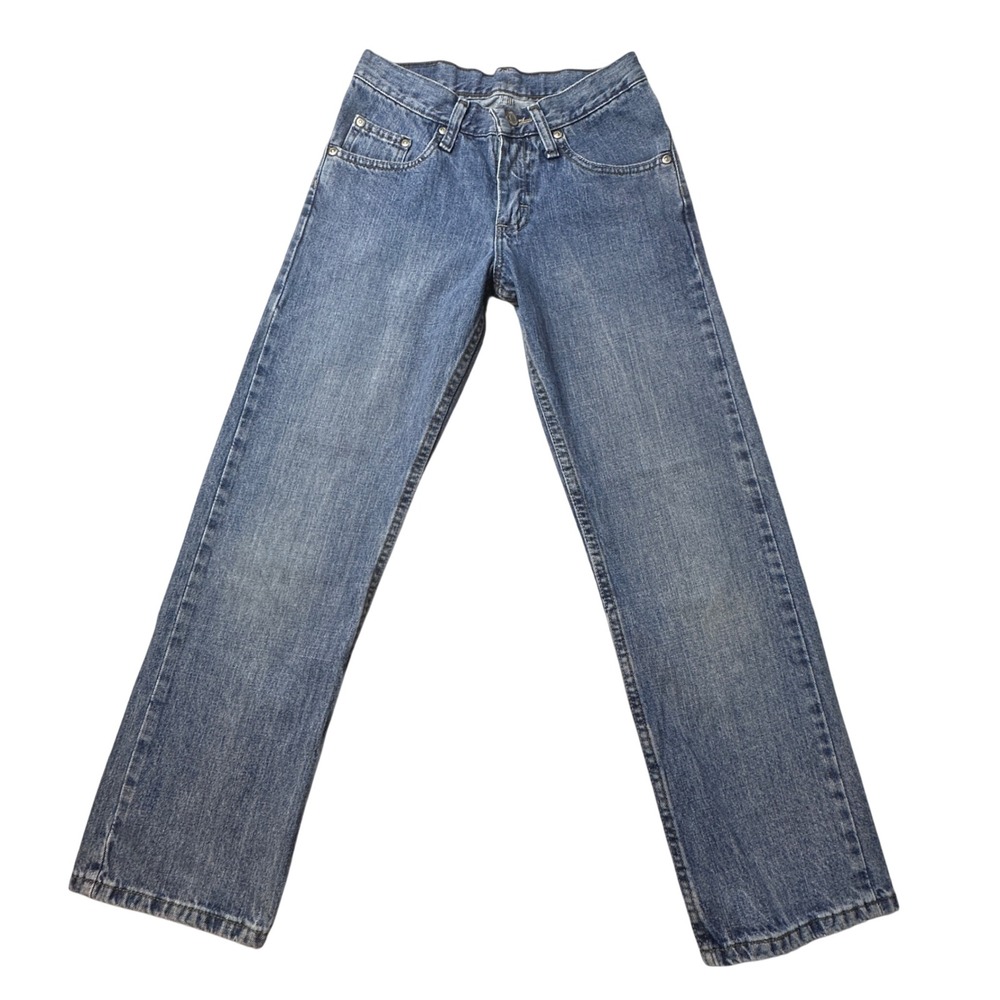 Lee Jeans Boys Size 12 R Blue Premium Select Straight Leg Adjustable Waist Denim